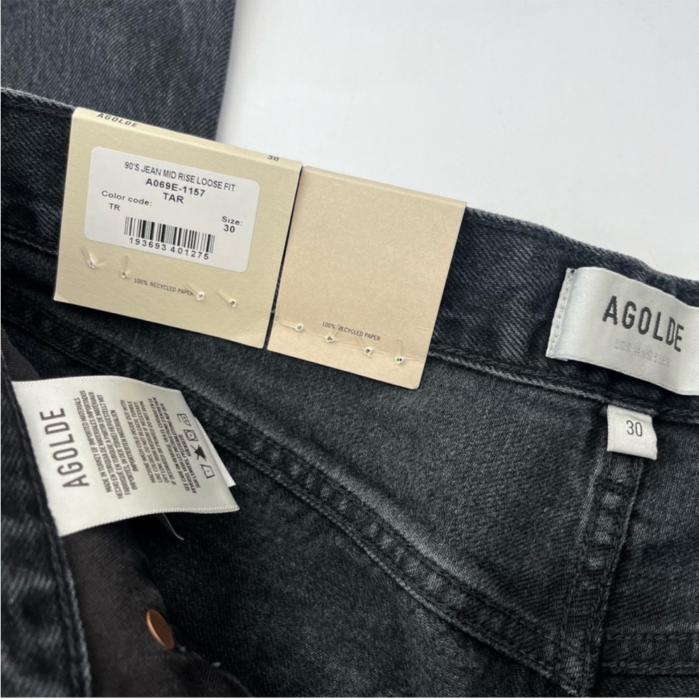 AGOLDE Black Straight Leg Jeans - Picture 3 of 5